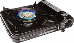 Sterno 50106 Portable Butane Stove with Piezo Electronic Ignition and Adjustable Flame, 9000 BTU, Black