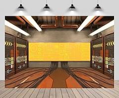 5x3ft Punk Server Room Backdrop Electronic Cable Lines Data Center Network Equipment Technology Background Server Racks Sci-fi Party Decorations Cyberpunk Game Portrait Photo Props