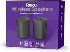 Roku Wireless Speakers - Set of 2 (Pack of 1) - Compatible with Roku TV, Streambar, and Streambar Pro (SE is not compatible)