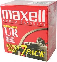 Maxell 108575 Optimally Designed for Voice Recording Brick Packs with Low Noise Surface - 90 Minute Audio Cassettes, 7 Tapes Per Pack
