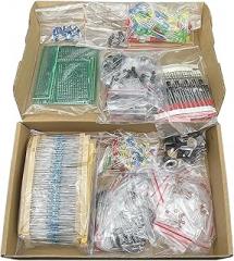 1900 Pieces Electronic Component Assortment For Diy Projects, Includes Capacitors, Resistors, Diodes, Leds, Transistors, Pcb Boards & More