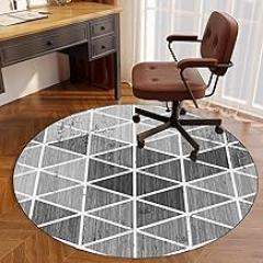 Drum Rug Gaming Chair Mat, Rolling Chair Mat for Hardwood Office Chair, Office Computer Floor Mat, Upgraded Version Professional Round Protective Mat-A||110CM