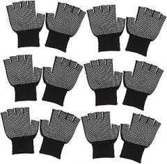 BUTIFULSIC 15pairs Half Finger Nylon Coated Gloves for Work Precision Tasks and Electronics Assembly Skid Breathable Design for Men and Women