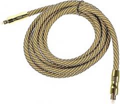 Digital Optical Audio Cable 2-Meter Fiber Audio Cord with Gold-Plated Square Connectors for Tv Sound Bar Home Theater Electronics