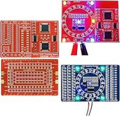 Gikfun 3-in-1 SMD SMT Soldering Practice Kit with Water Flowing LED, NE555 & CD4017 Training Boards for DIY Electronics and School Learning Projects