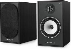triangle - BOREA BR03 Connect Active Speakers - Bluetooth Bookshelf Speakers with 2X 60W Amplifier - HD Audio - Phono/Turntable TV Arc & USB Inputs - 206 x 360 x 314 mm - Black (Pair)