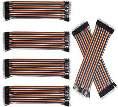 240pcs Multicolored Dupont Jumper Wires Kit, 20cm (8 Inch) Breadboard Ribbon Cables –Male to Male 2.54mm Pitch, Compatible with Arduino & DIY Electronics