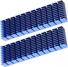 Respicefinem 2Pcs Aluminum Heat Sink Cooling Radiator CPU Cooler Industrial Components Ideal for Electronic Devices with Stable Structure and Excellent Heat Dissipation