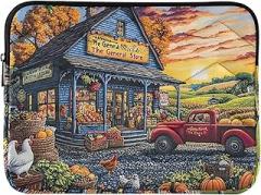 Sunset Farm Pumpkins Chickens Laptop Cases 14 Inch Laptop Bag Portable Electronic Device Cover