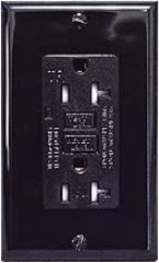 GFCI Outlet 20A Standard Decorative Tamper Resistant Duplex Receptacle with LED Indicator, Ground Fault Circuit Interrupter, Protection, UL Listed, Black