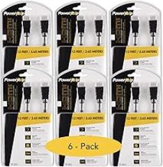 12ft. HDMI V2.0 Ethernet Cable, 4K (60Hz),3D, Blu-ray, Audio Return Supported, 30AWG / 6.0mm, Use with HDTV/Projector/LCD or Electronic Devices, 12 feet Cable, 6 CABELS Included