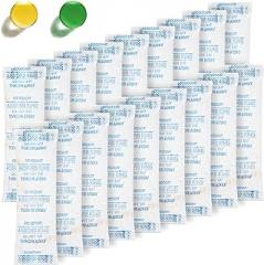 Silica Gel Packs – 150 Packs 5 Gram Desiccant Packs, Moisture Absorbers for Food Storage with Color Indicating, Premium Food Grade Silica Packets for Spices, Jewelry, Shoes, Electronics