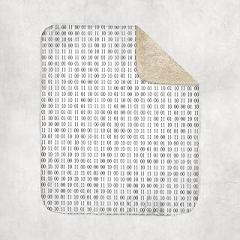 3dRose Digit one and Zero on White. Binary Pattern. Mathematics, Electronics Sherpa Lined Blanket