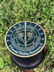 55th Emerald Wedding Anniversary Sundial Parents & Couples, Grandparents, Friends Or Celebration Unique Gift Idea Sundial Home Decor & Garden Decor