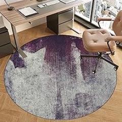 Drum Rug Office Chair Mat, Round Floor Protection Mat for Hard Floors, Multi-Purpose Non-Slip Gaming Chair Mat, Office Chair Mat for Wooden Floor-I||130CM