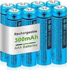 8Pack BK-30AAABU AAA Rechargeable Battery 300mAh 1.2V for Panasonic Cordless Phone Ni-MH AAA 3A Recargables baterias Replacement for Remote Controls, Electronics