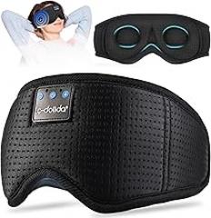 LC-dolida Sleep Headphones, Sleep Mask Bluetooth Wireless Music Eye Mask, Sleeping Headphones for Side Sleepers Sleep Mask with Bluetooth Headphones Ultra-Thin Stereo Speakers Perfect for Sleeping
