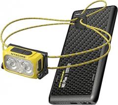 Nitecore NU25 MCT UL 400 Lumens Ultra Lightweight Headlamp and 10000mAh Power Bank, USB-C Rechargeable for Camping, Backpacking, Running