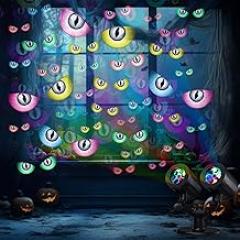 Toodour Halloween Projector Lights Outdoor, Double Head Dynamic Halloween Lights Projector with Timer, Waterproof Spooky Eye Decorations Light for Indoor Outdoor Home Window Wall Decorations