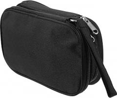 ARTIBETTER Multifunctional Charger Organizer Travel Case with Layered Storage for Data Cables and Earphone Accessories, Portable Electronic Cord Organizer Bag, Black, Compact Plane Travel