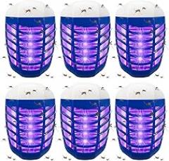 6 Pack Indoor Bug Zappers,Plug-in Electric LED Mosquito Zapper,Electronic Mosquitoes Killer for Kitchen Bedroom Baby Room Office