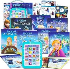 Disney Frozen Me Reader Electronic Reader 8 Book Bundle - 8 Disney Frozen Books for Toddlers, Kids Featuring Elsa, Anna, and Olaf Plus Stickers, More | Frozen Learning Toys Set