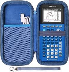 LTGEM Case Compatible with Texas Instruments TI-84 Plus CE/TI-84 Plus/TI-Nspire CX II CAS/TI-Nspire CX II/TI-83 Plus/TI-30XIIS/TI-30XS/TI-30Xa/TI-34/TI-36X Pro Graphing Calculator, Blue(Case Only)