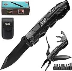 RoverTac Multitool Knife – 15-in-1 Pocket Knife with Wire Strippers, Wire Cutter, 9 Screwdrivers, Bottle Opener – Perfect Gifts for Men, Dad – Camping Gear for Christmas, Father’s Day, Birthdays