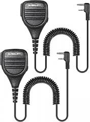 globalptt 2-Pack Handheld Palm Microphone Shoulder Speaker Mic for Global-ptt G0 G5 and Compatible with Rapid Radios Kenwood Radios (K-Type)