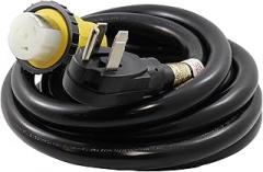 AC WORKS 50Amp RV Marine Detachable Adapter (15FT 50A Detachable Power Cord)