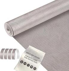 Faraday Fabric Military Grade Fabric 98×43 inch Nickel Copper Faraday Cloth for WiFi, GPS