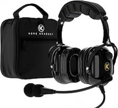KA-1 General Aviation Headset for Pilots - Mono and Stereo Compatibility, Passive Noise Reduction, Noise Canceling Microphone, Gel Ear Seals, Adjustable Headband & Headset Bag