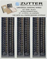 Zutter Binding Wires - Black Bundle Pack - Use with Any and All owire Binding Systems! (Zutter Binding Wires 3/4
