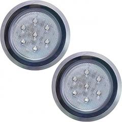 Command Electronics 12V LED Blue Light Surface Mount Dome with Chrome Trim Ring – OEM RV, Camper, Bus, Truck, & Trailer Light – Made in The USA – 3