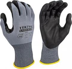 Radians Unisex Cut Resistant A4 Gray Nitrile Glove With TEKTYE™ Yarn, Gray, Size S