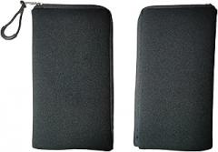 Tainada Men Women Phone Neoprene Shockproof Zippered Case Bag Pouch with Finger Ring Strap for iPhone 16/15 Pro Max, 16/15 Plus, Samsung S24+, S23, A54, Z Fold6 (Black)