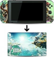 Tears of The Kingdom TotK Game Skin Compatible with Switch Console and Dock