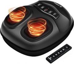 FSA Eligible HSA Foot Massager with Heat [Remote Control], Shiatsu Foot Massager Machine 5 Compression Levels, Electric Feet Massager for Foot Pain Relief, Gifts for Seniors Elderly Parents