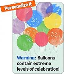 Amazon Custom eGreetings - Bright Balloons - Customize Your Design, Personalize Your Text, Upload Photo/Logo (Digital Delivery) - Celebration