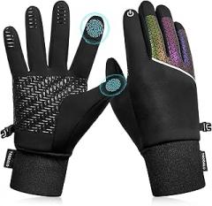 Trodalo Kids Winter Warm Gloves for Boys Girls Touchscreen Anti-Slip Cold Weather Kids Cycling Gloves for Outdoor Sports