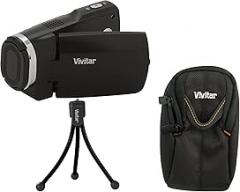 Vivitar Dvr-947HD Black Mini Digital Video Camcorder Set with Pocket Tripod and Travel Case,