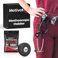 Stethoscope Holder Kit – Hip Clip with Rotating Clip for Neck Pain Relief + Bonus Stethoscope AirTag Holder