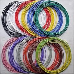 UL (PVC) Wire and Cable Vehicles Repair Cable Tinned Copper Stranded Cable Cord OD 2.4mm 300V Wrapping 26AWG PVC Electronic Wire(Blue,5 Meters)