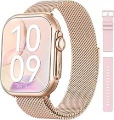 Smart Watch for Women Men Fitness: Smart Watch for iPhone&Android Bluetooth Call with SpO2 Sleep Heart Rate Monitor,IP68,Fitness Tracker with 120+Sport,Reloj Inteligente 30 Day+Battery Life, 2 Bands