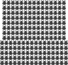 Plastic LED Holder Light Mounting Holders 200Pcs Black Nylon 66 5mm LED Bulb Base Clip Panel Socket for DIY Electronics Projects
