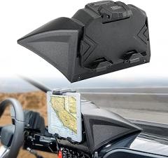 KEMIMOTO Tablet Holder Compatible with 2022-2024 CFMOTO ZForce 950 HO EX/ 2020-2022 ZForce 950 Sport Accessories Electronic Device Holder GPS Holder Phone Mount with Storage Box Adjustable Navigator