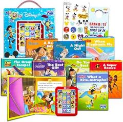 Disney Me Reader Electronic Reader 8 Book Pack - Bundle with 8 Books for Toddlers, Babies Featuring Mickey Mouse, Toy Story, Dumbo, More Plus Stickers | Disney Early Learning Toys