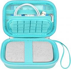 Canboc Hard Case for HP Sprocket 2x3 Portable Instant Photo Printer, Zipper Mesh Pocket fits Photo Paper and Cable, Green