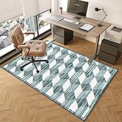 Drum Rug Gaming Office Chair Mat, Non-Slip, Office Chair Floor Protection Mat, Fabric Office Floor Mat, Floor Mat for Office Wooden Floor, Protection Mat-F||70x100cm