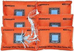 FAMILIFE 100g Rechargeable Desiccant Packs for Storage, Reusable Dehumidifier Bags Color Indicating Silica Gel Packets Portable Moisture Absorbers for Storage Bins, Car, Closet, Gun Safe, Electronics